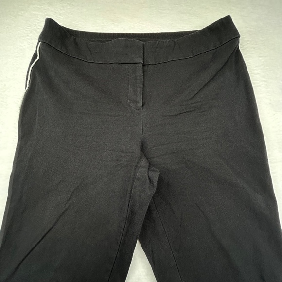 Alfani Women's Black Ankle Pants Trousers with Contrast White Piping Size 10 - Picture 4 of 13